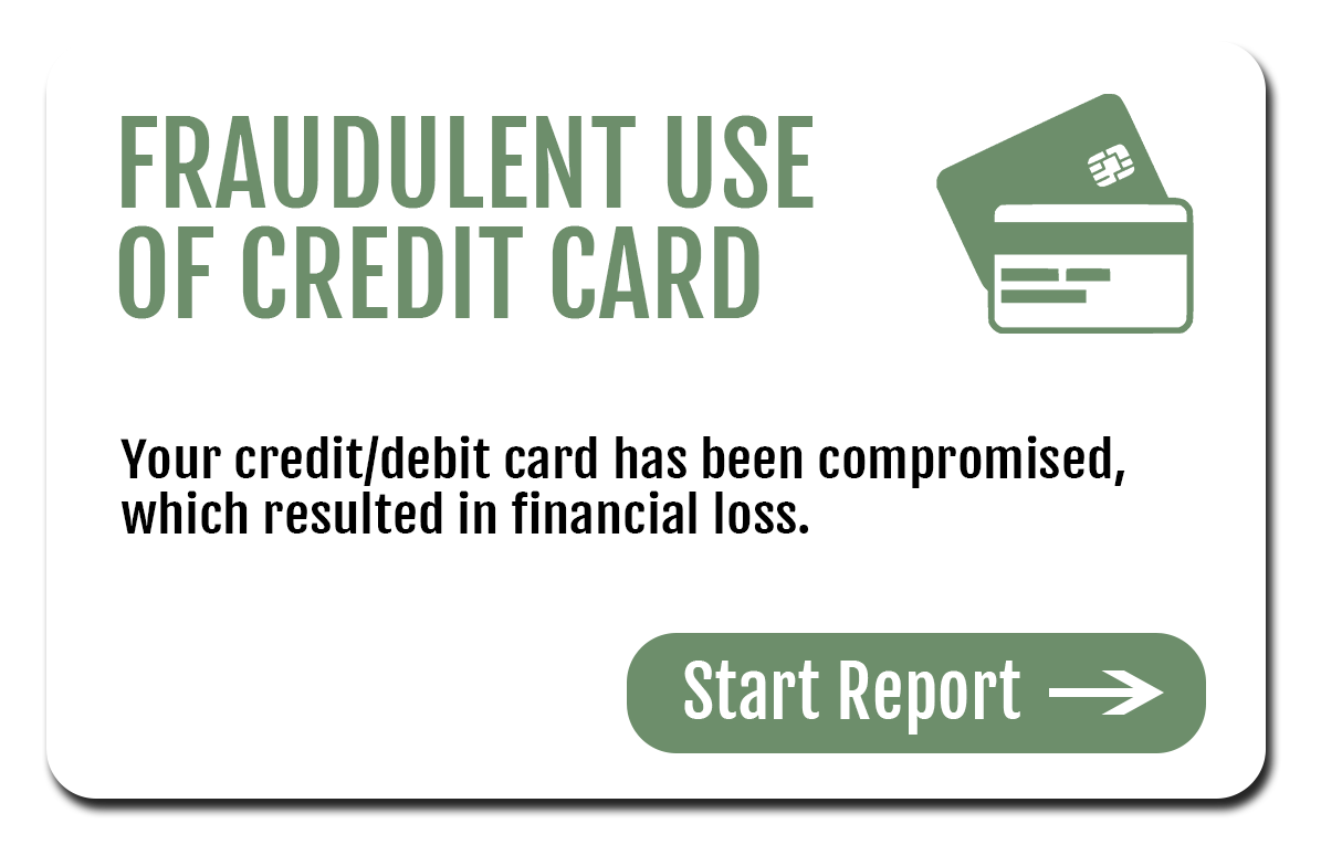 Fraudulent Use of Credit Card (white)